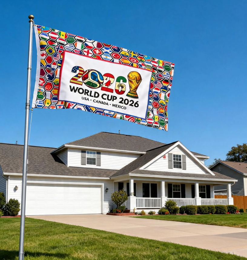 2026 World Cup Flag Double Sided Flag | Soccer Tournament Nations