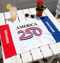 Personalized Beach Towel - America 250th - Patriotic Red, White, and Blue - USA Birthday