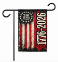 USA 250th Birthday Distressed Flag, 1776-2026 Grunge Garden Flag