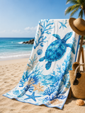 Tie Dye Style Custom Name Beach Towel,Mandala Turtle Design, Personalized Beach Towel, Birthday Gift, Bohemian Style, Bachelorette Party