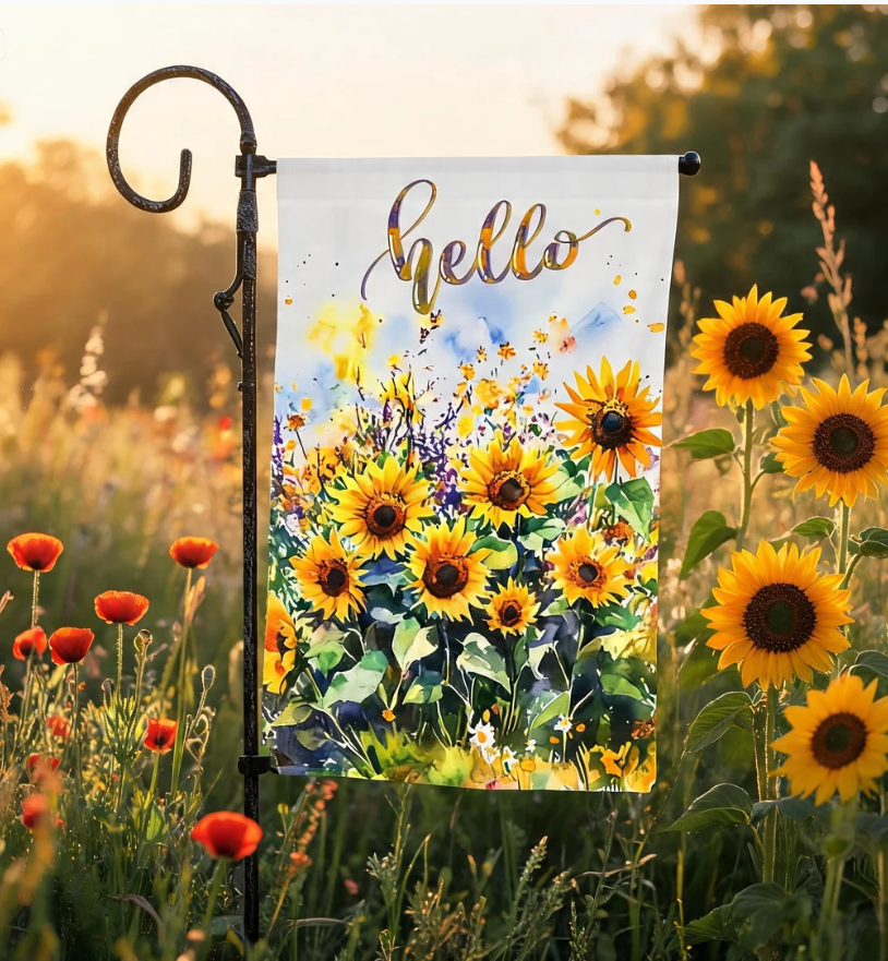 Sunflowers House Flag: Large Floral Garden Decor, Summer Fall Porch
