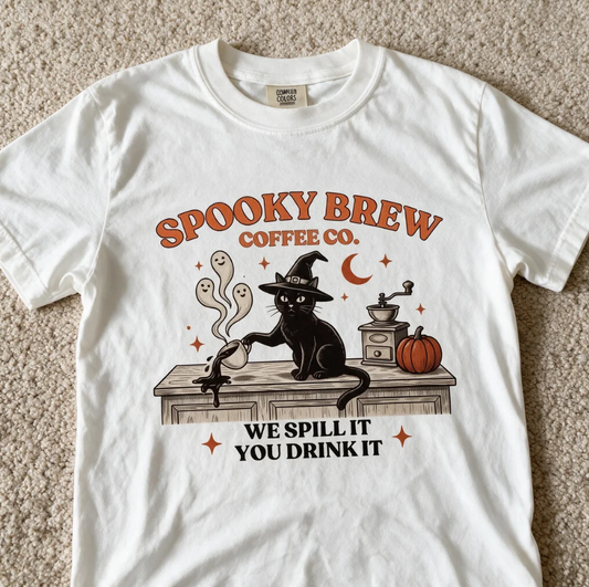 Comfort Colors Kitty Coffee Shirt White Color Size L