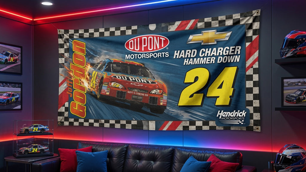 Vintage 90’s Jeff Gordon NASCAR Chevy Monte Carlo SS Racing Banner