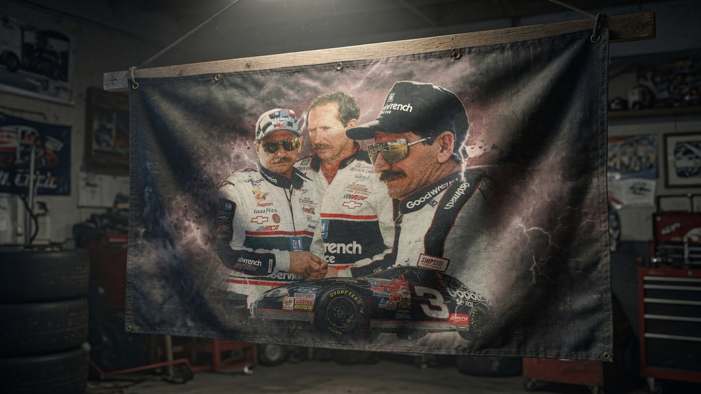 Vintage Racing Fan Banner, Racing Legend Tribute Banner