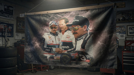 Vintage Racing Fan Banner, Racing Legend Tribute Banner