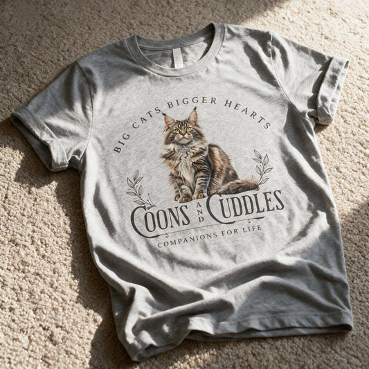 Mainecoon Cat Lover T-Shirt Ash Color Size XL