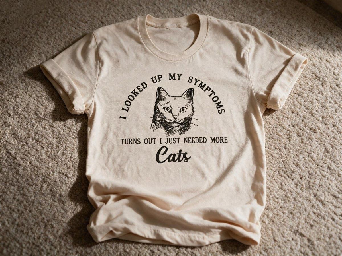 More Cats Meme Tee Sand Color Size XL