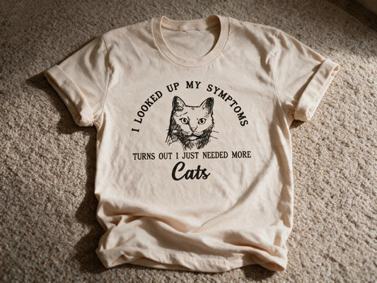 More Cats Meme Tee Sand Color Size XL