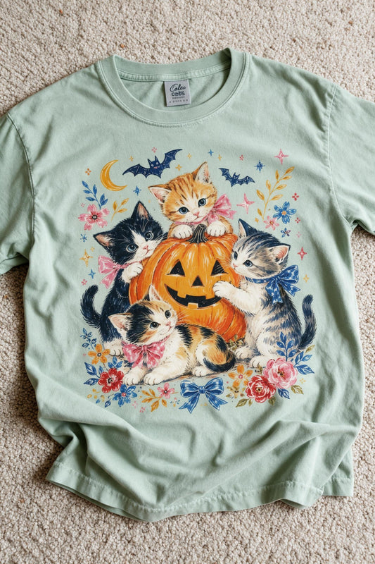 Comfort Colors Pumpkin Jack O Lantern Shirt Bay Color Size M