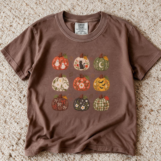 Comfort Colors Vintage Halloween Pumpkin Shirt Espresso Color Size S