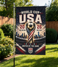 USA World Cup 2026 Soccer Trophy Garden Banner