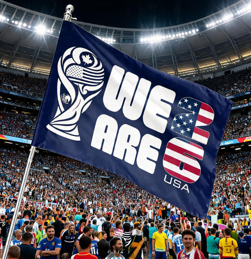 2026 Soccer Fan Flag, WE ARE 26 Flag, Any Country Flag 26, International Football Tournament Fan Gift, World Soccer 2026 Flag